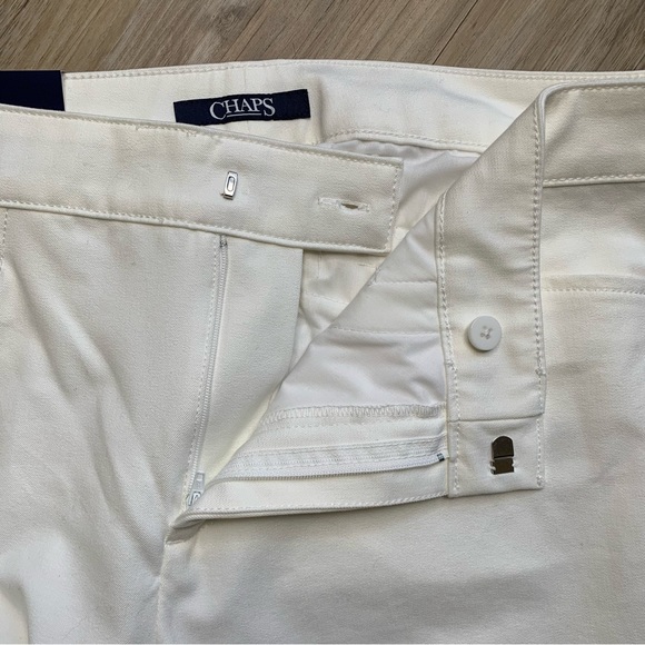 CHAPS Slimming Fit White Stretch Capri Pants Cropped - NEW with tags - Size 12 - Picture 5 of 11